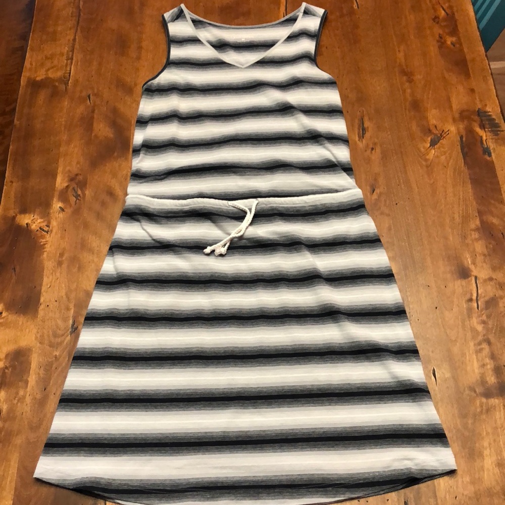 Casual Summer Dress with Rope Drawstring Waist